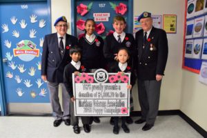 2019 cheque donation to the Markham Veterans Association