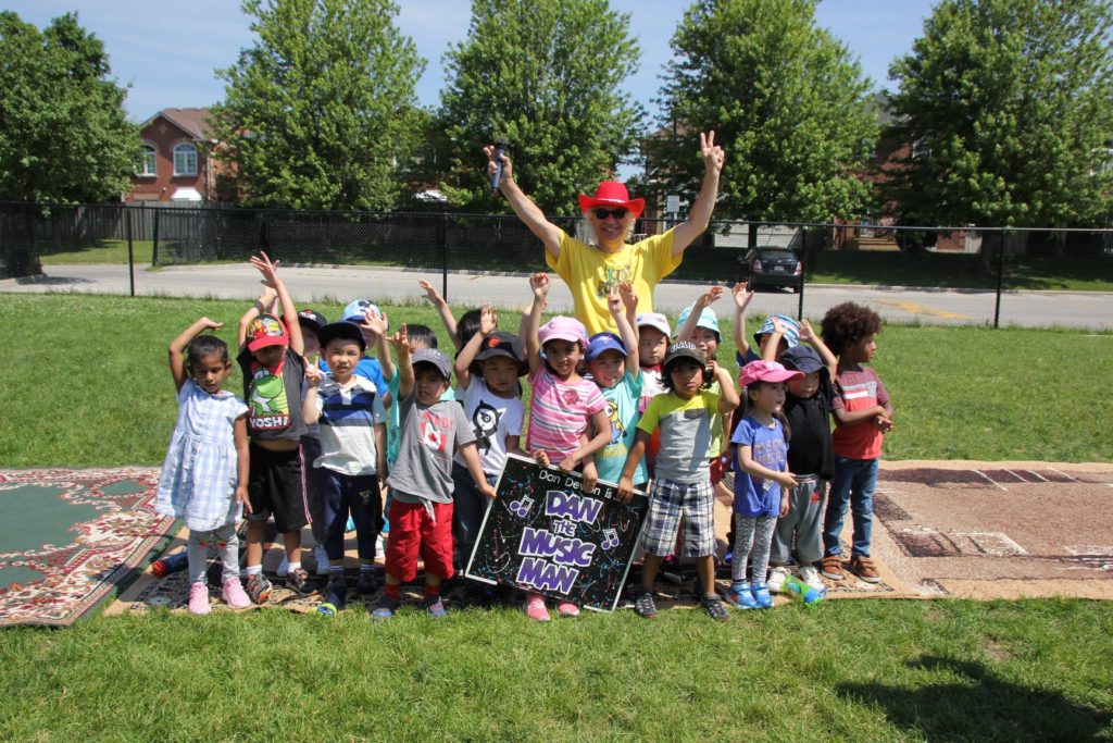 Dan the Music Man visit during Pre-School camp