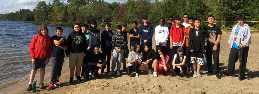 grade 9 students at Bark Lake